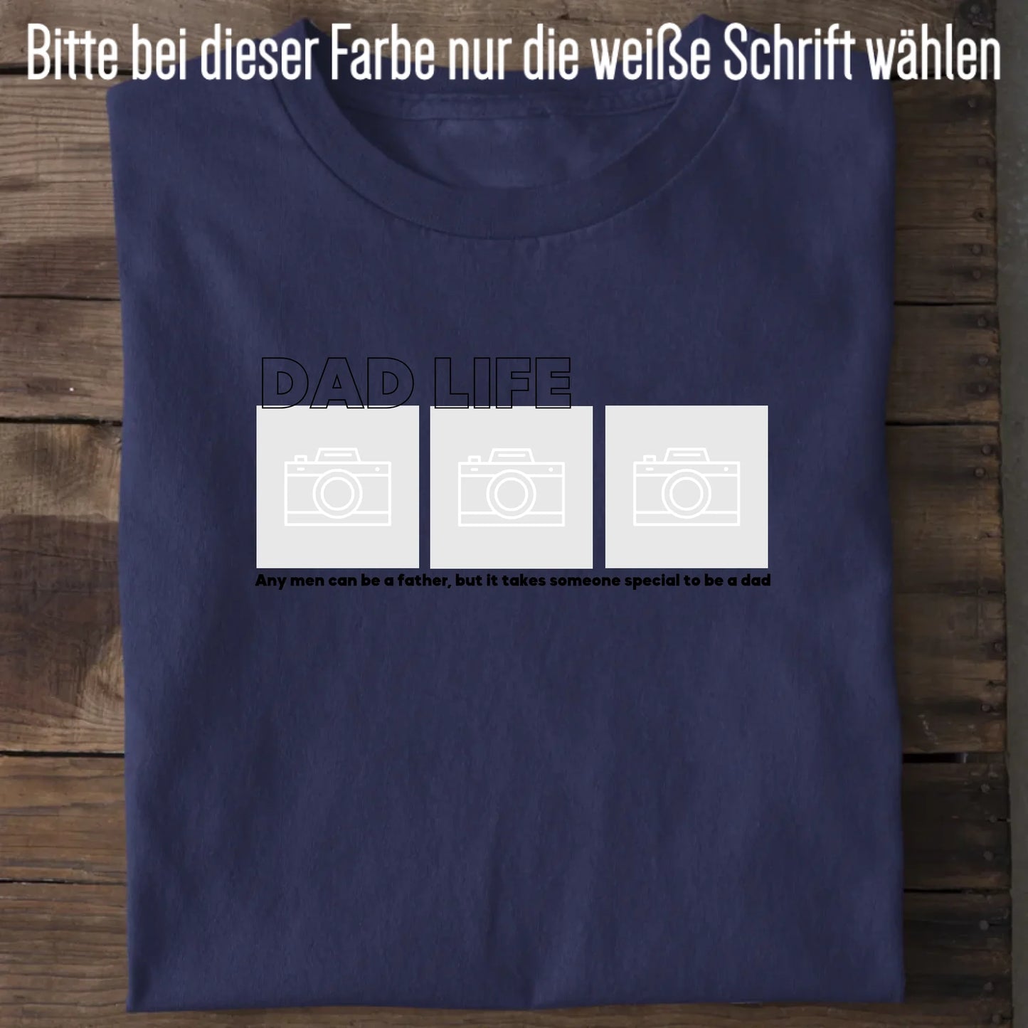 Dad Life Foto - Bio Herren Shirt *personalisierbar mit Fotos* Creator T-Shirt 2.0 ST ST French-Navy