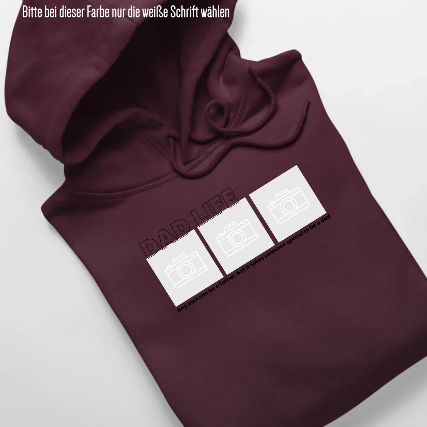 Dad Life Foto - Bio Unisex Hoodie *personalisierbar mit Fotos* Cruiser Hoodie 2.0 ST ST Burgundy