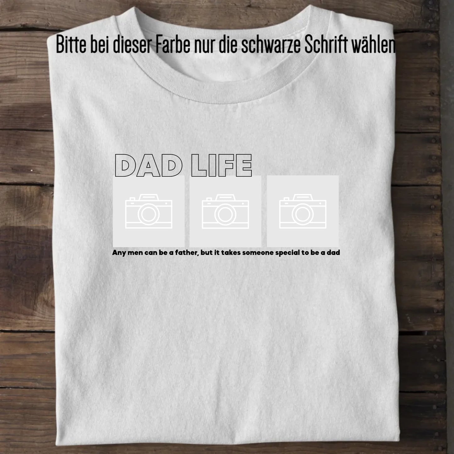 Dad Life Foto - Bio Herren Shirt *personalisierbar mit Fotos* Creator T-Shirt 2.0 ST ST White