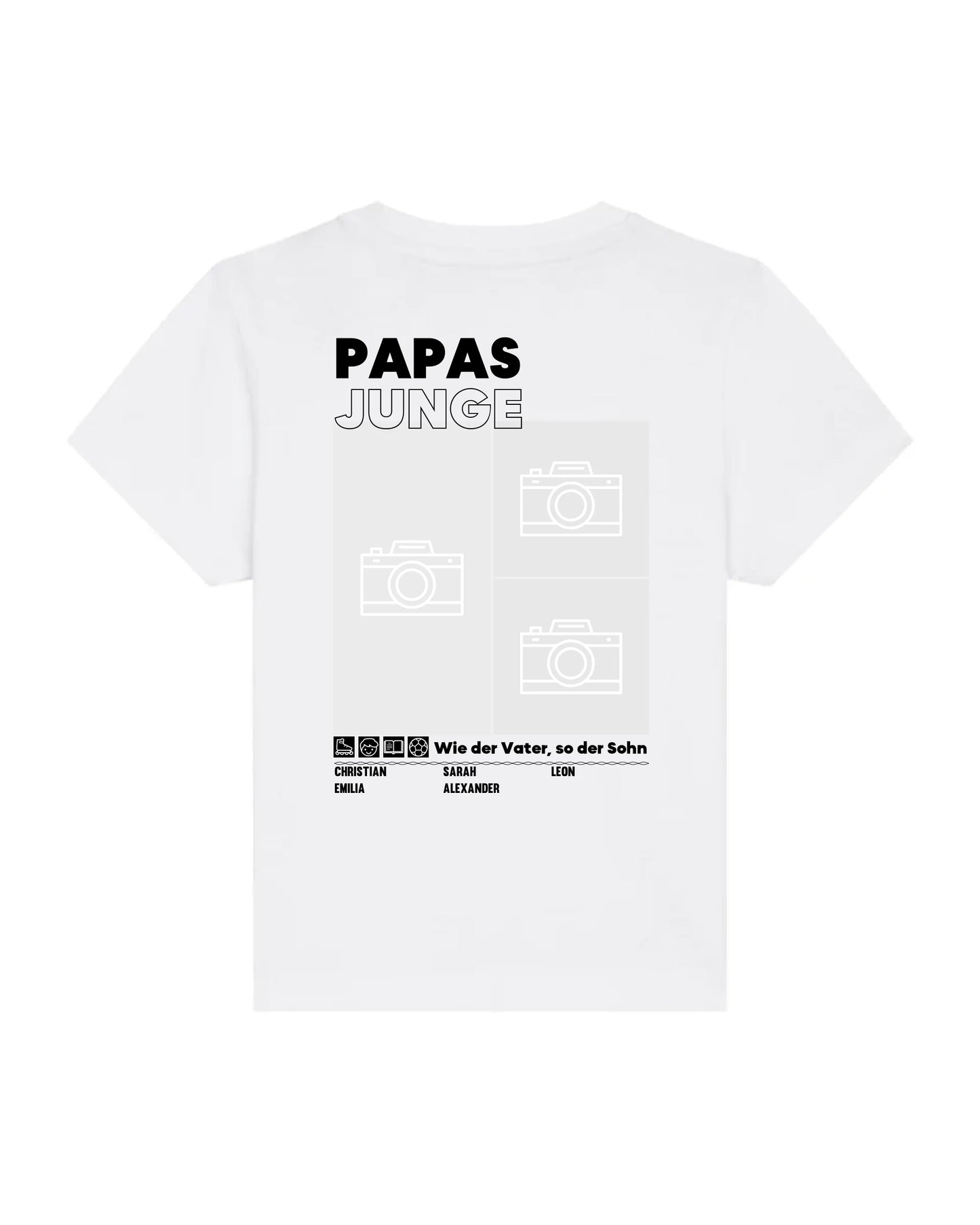 Papas/Mamas Junge/Mädchen - Bio Baby Shirt *personalisierbar mit Foto* Baby Creator T-Shirt ST ST NEU White