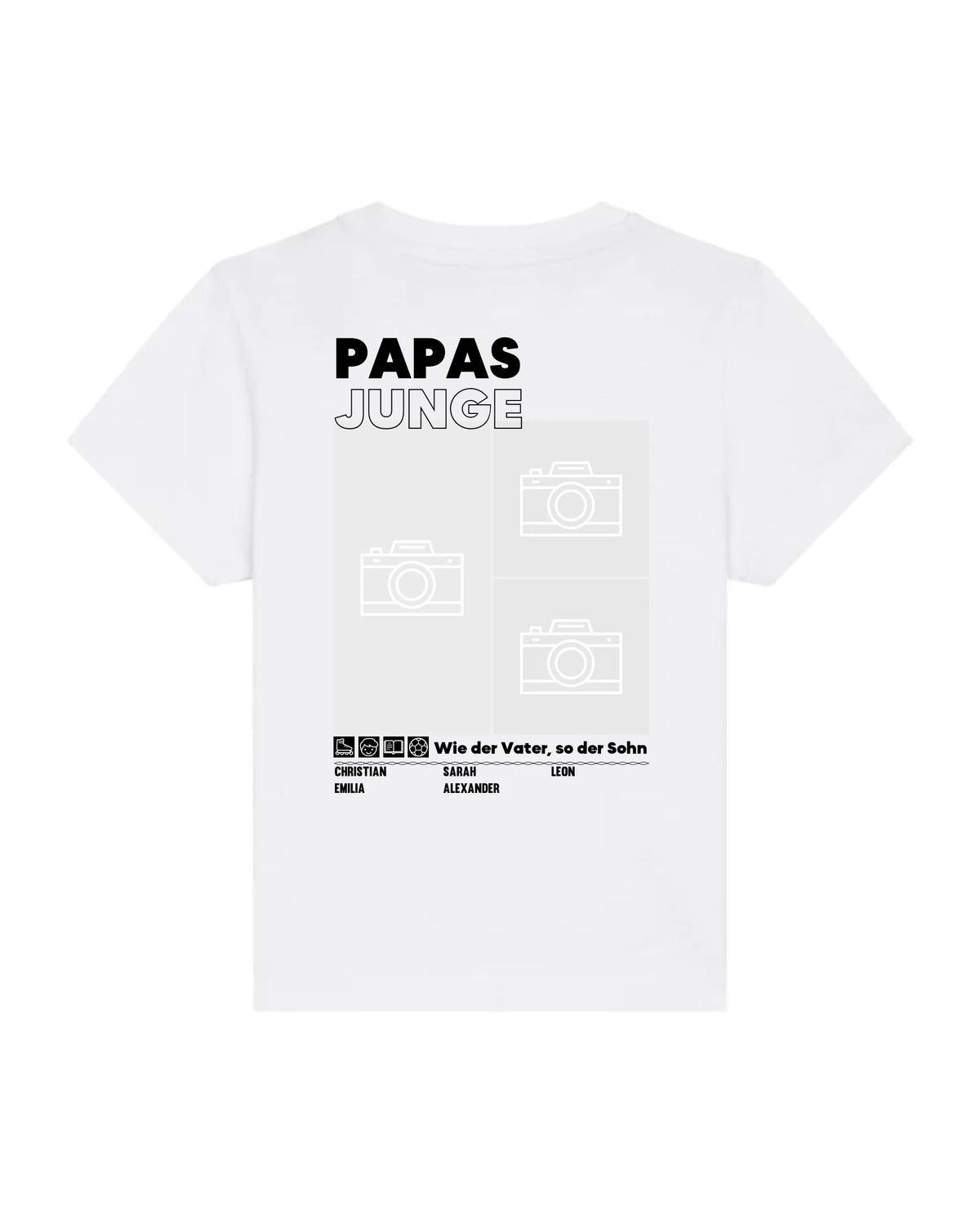 Papas/Mamas Junge/Mädchen - Bio Baby Shirt *personalisierbar mit Foto* Baby Creator T-Shirt ST ST NEU White