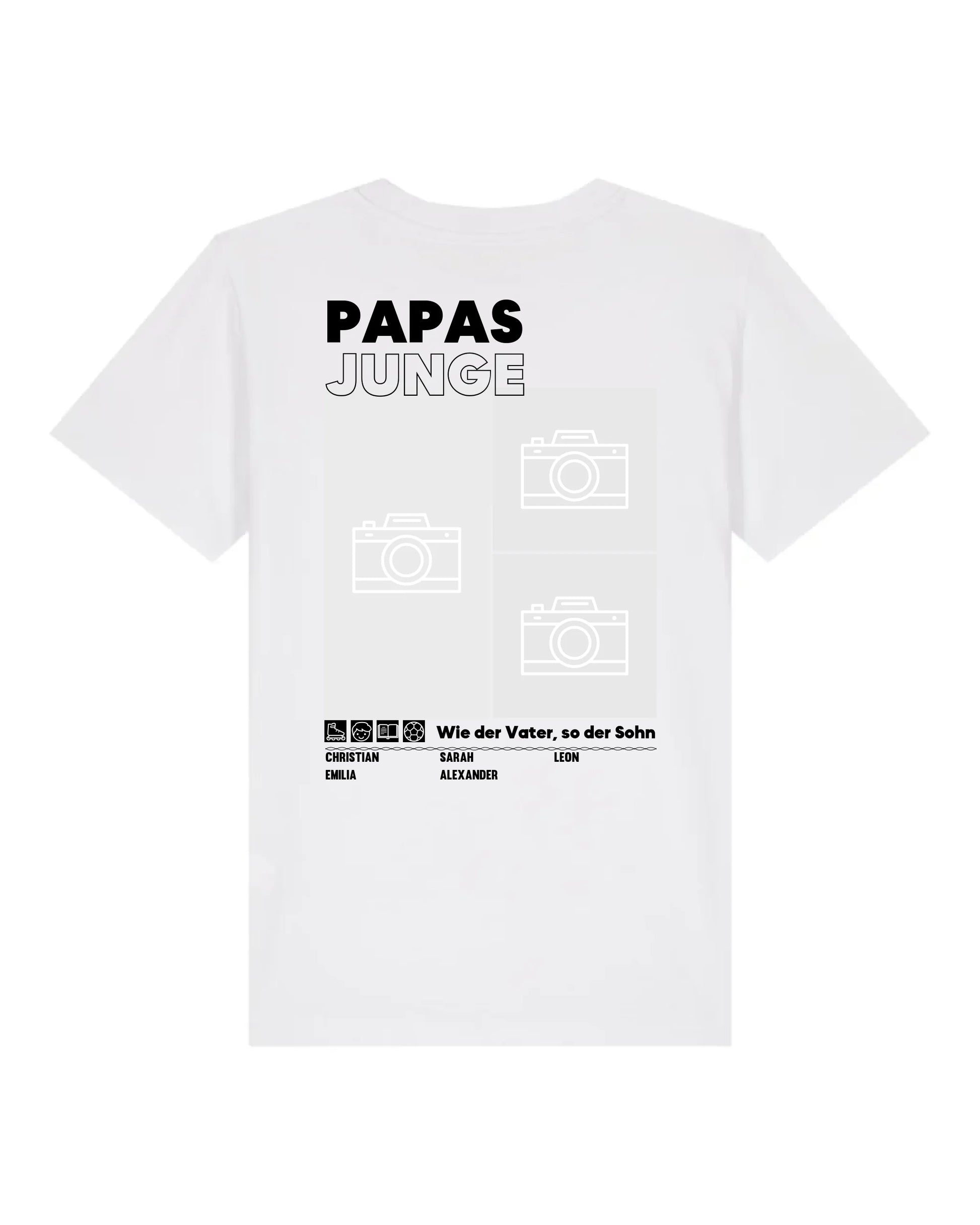 Papas/Mamas Junge/Mädchen - Bio Kinder Shirt *personalisierbar mit Foto* Mini Creator Shirt 2.0 ST ST White