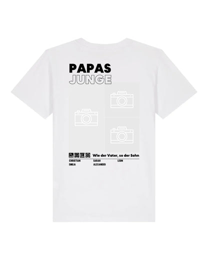Papas/Mamas Junge/Mädchen - Bio Kinder Shirt *personalisierbar mit Foto* Mini Creator Shirt 2.0 ST ST White