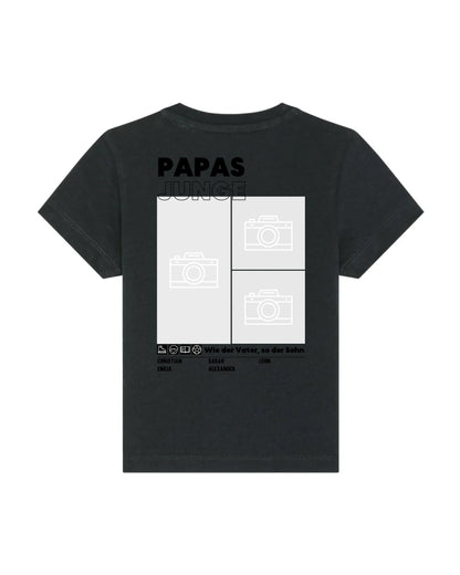 Papas/Mamas Junge/Mädchen - Bio Baby Shirt *personalisierbar mit Foto* Baby Creator T-Shirt ST ST NEU Black