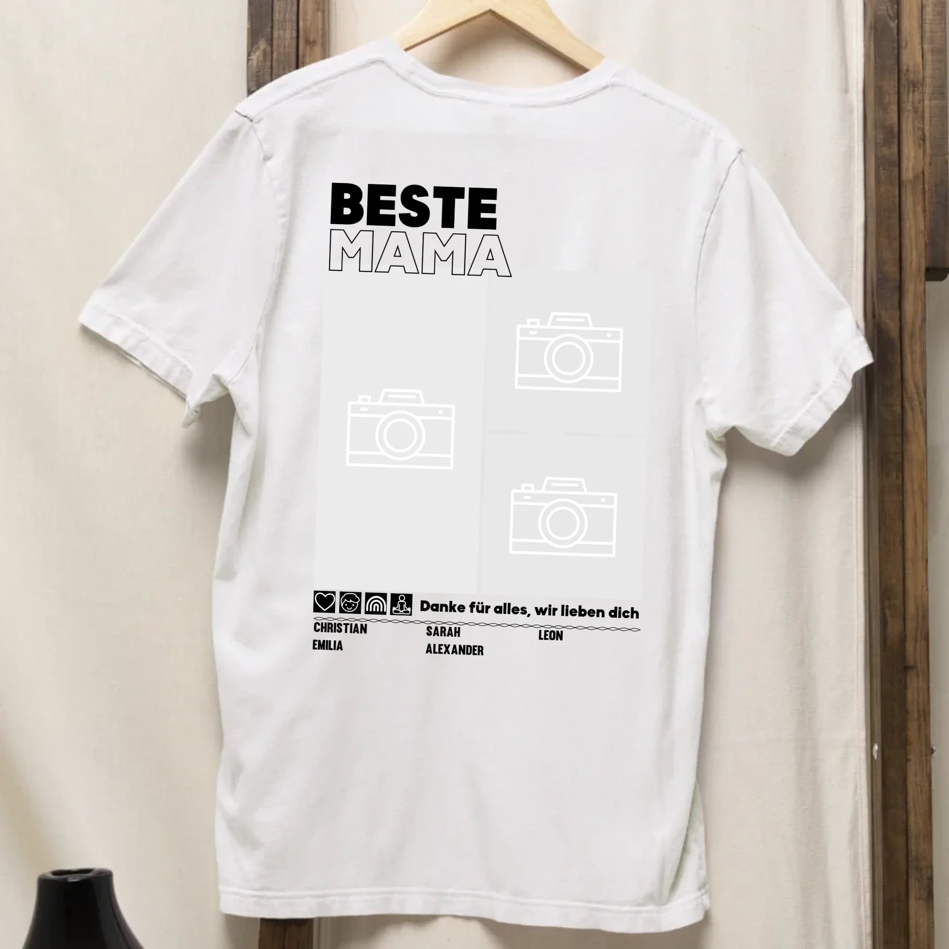 Beste Mama - Bio Oversized Damen Shirt *personalisierbar mit Fotos*