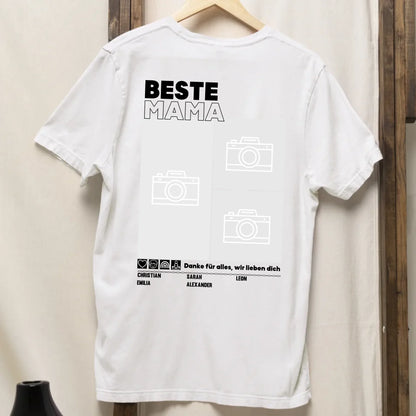 Beste Mama - Bio Oversized Damen Shirt *personalisierbar mit Fotos*
