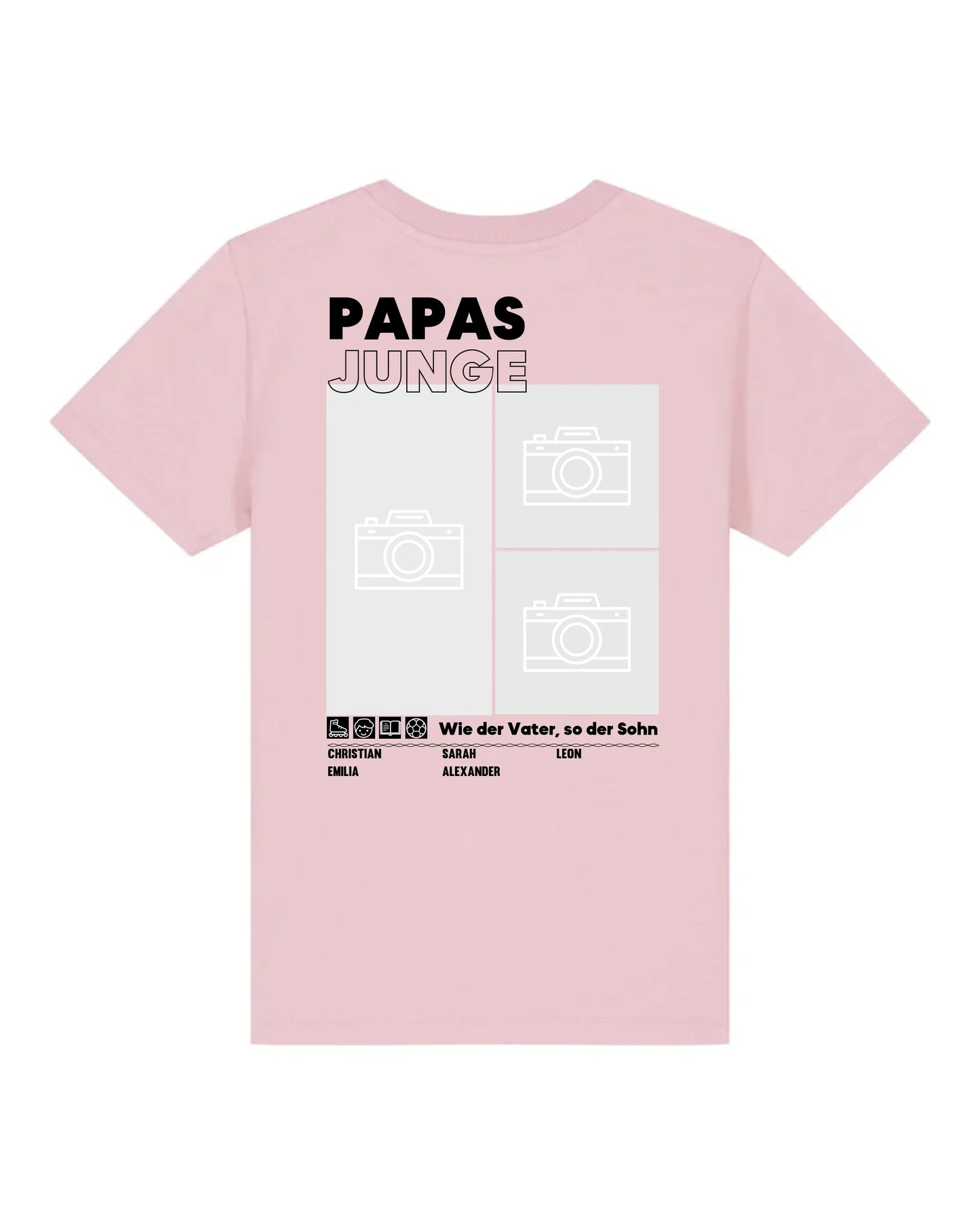 Papas/Mamas Junge/Mädchen - Bio Kinder Shirt *personalisierbar mit Foto* Mini Creator Shirt 2.0 ST ST Cotton-Pink