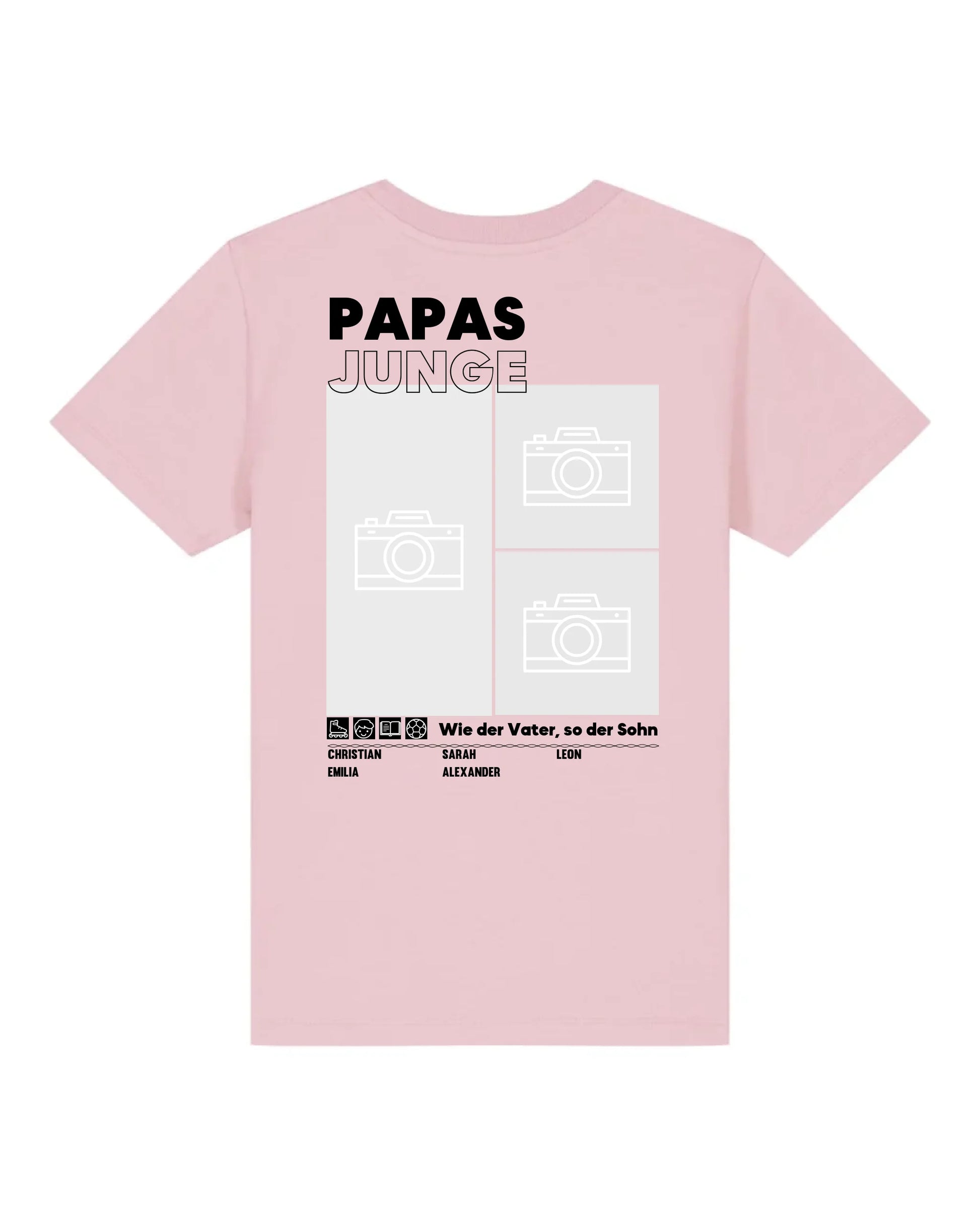 Papas/Mamas Junge/Mädchen - Bio Kinder Shirt *personalisierbar mit Foto* Mini Creator Shirt 2.0 ST ST Cotton-Pink