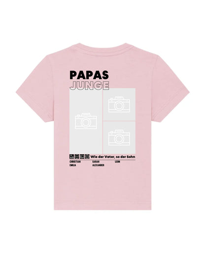 Papas/Mamas Junge/Mädchen - Bio Baby Shirt *personalisierbar mit Foto* Baby Creator T-Shirt ST ST NEU Cotton-Pink
