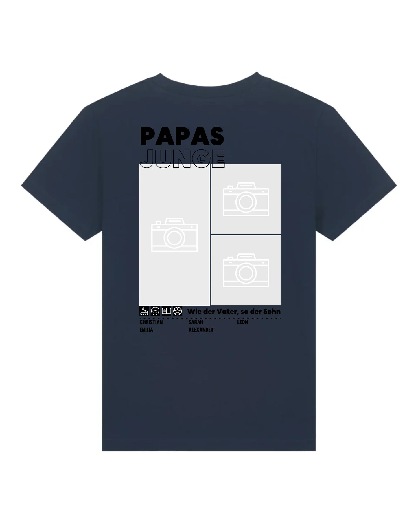 Papas/Mamas Junge/Mädchen - Bio Kinder Shirt *personalisierbar mit Foto* Mini Creator Shirt 2.0 ST ST French-Navy