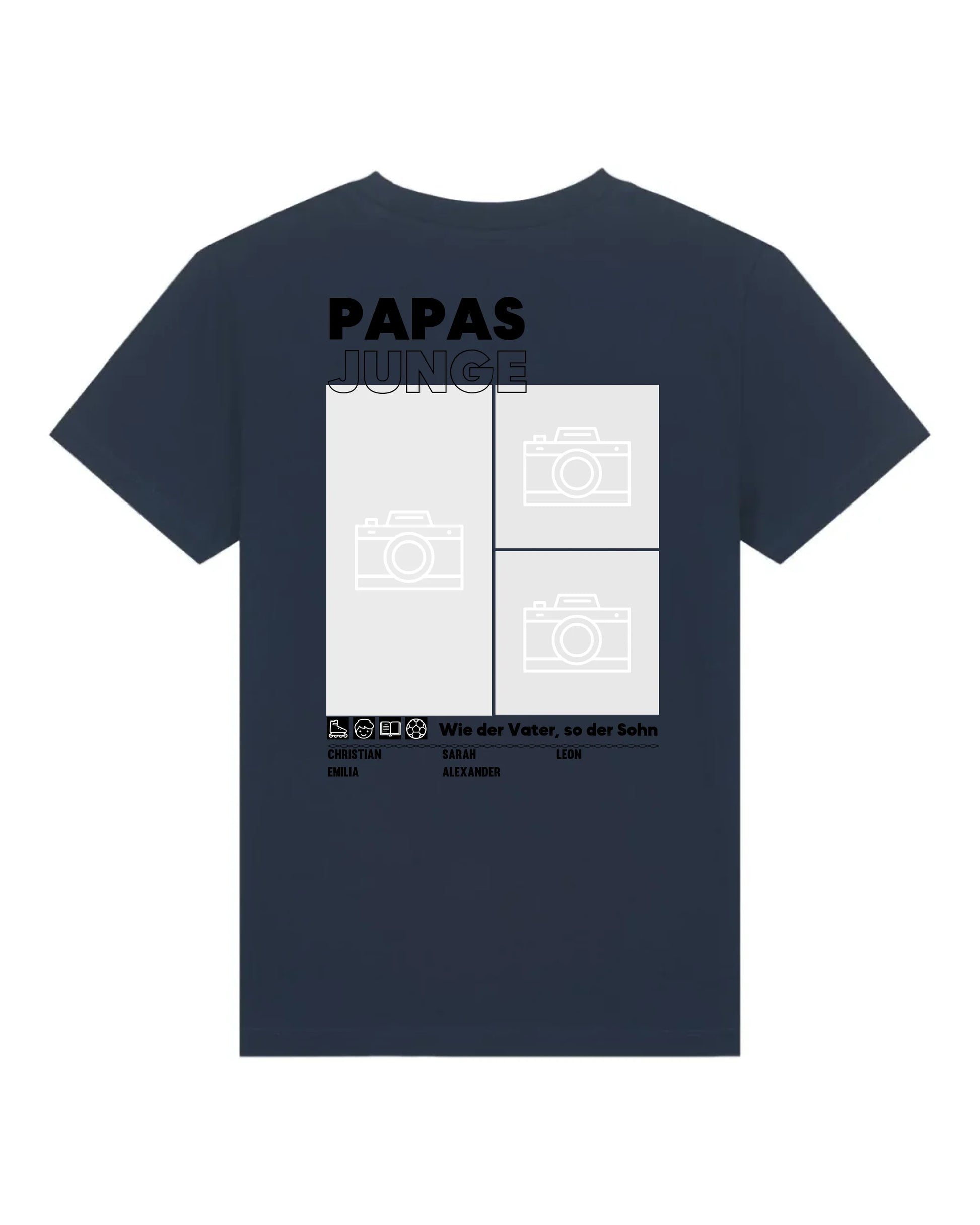 Papas/Mamas Junge/Mädchen - Bio Kinder Shirt *personalisierbar mit Foto* Mini Creator Shirt 2.0 ST ST French-Navy