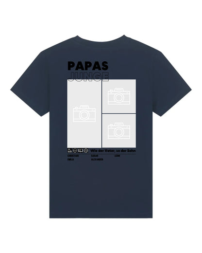 Papas/Mamas Junge/Mädchen - Bio Kinder Shirt *personalisierbar mit Foto* Mini Creator Shirt 2.0 ST ST French-Navy
