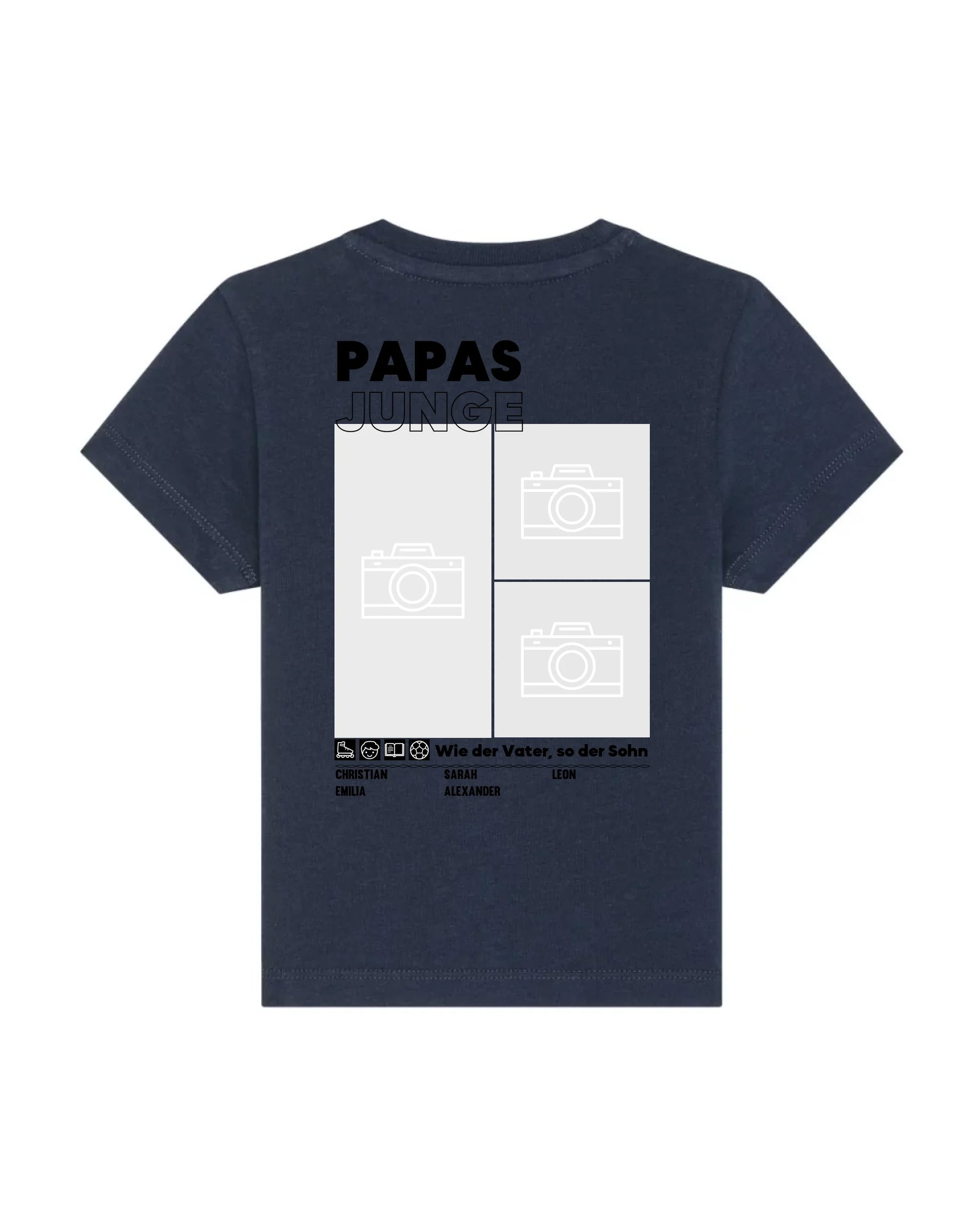 Papas/Mamas Junge/Mädchen - Bio Baby Shirt *personalisierbar mit Foto* Baby Creator T-Shirt ST ST NEU French-Navy
