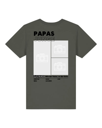 Papas/Mamas Junge/Mädchen - Bio Kinder Shirt *personalisierbar mit Foto* Mini Creator Shirt 2.0 ST ST Khaki