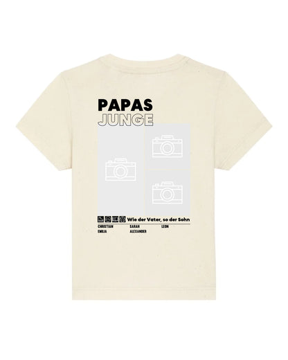 Papas/Mamas Junge/Mädchen - Bio Baby Shirt *personalisierbar mit Foto* Baby Creator T-Shirt ST ST NEU Natural-Raw