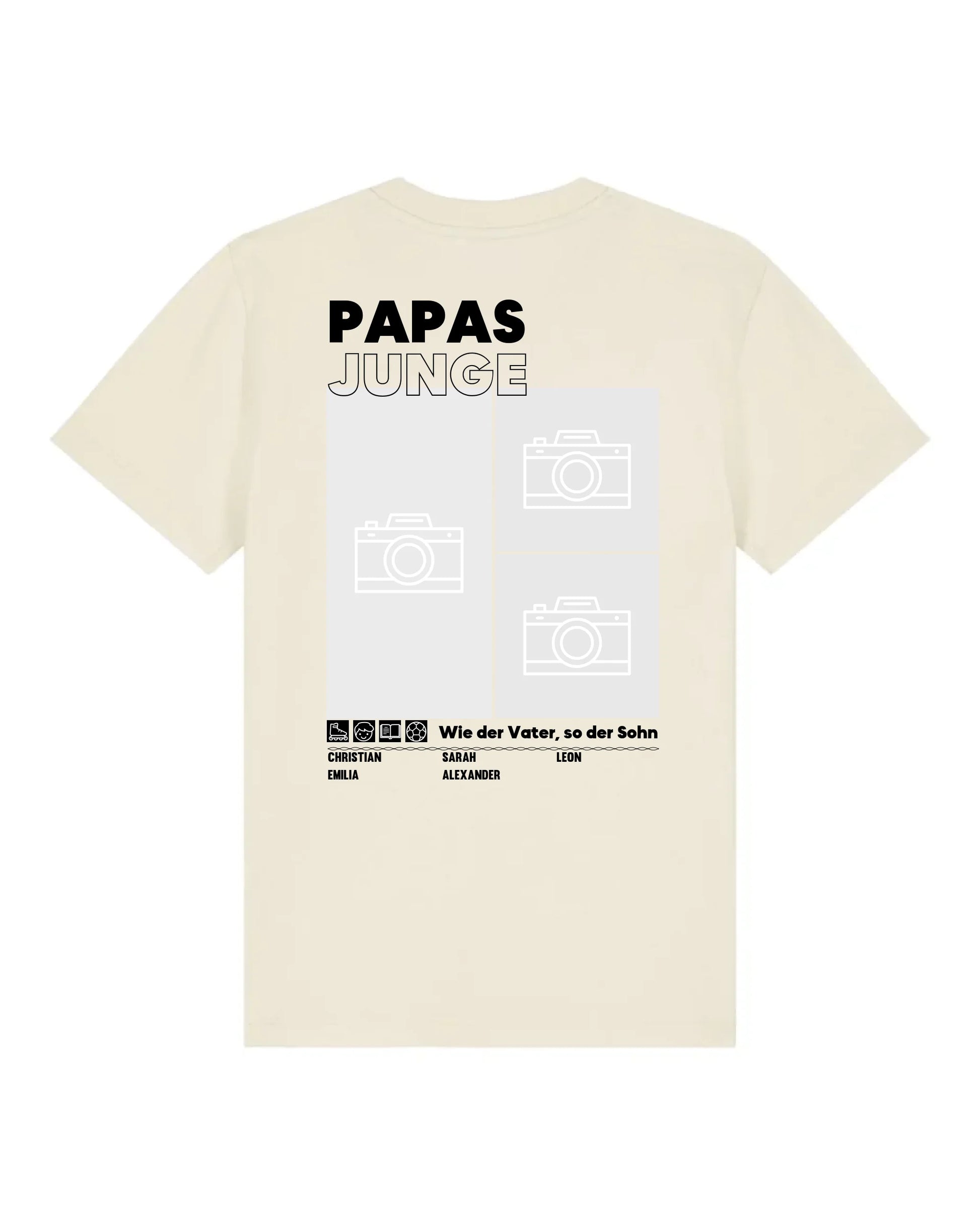 Papas/Mamas Junge/Mädchen - Bio Kinder Shirt *personalisierbar mit Foto* Mini Creator Shirt 2.0 ST ST Natural-Raw