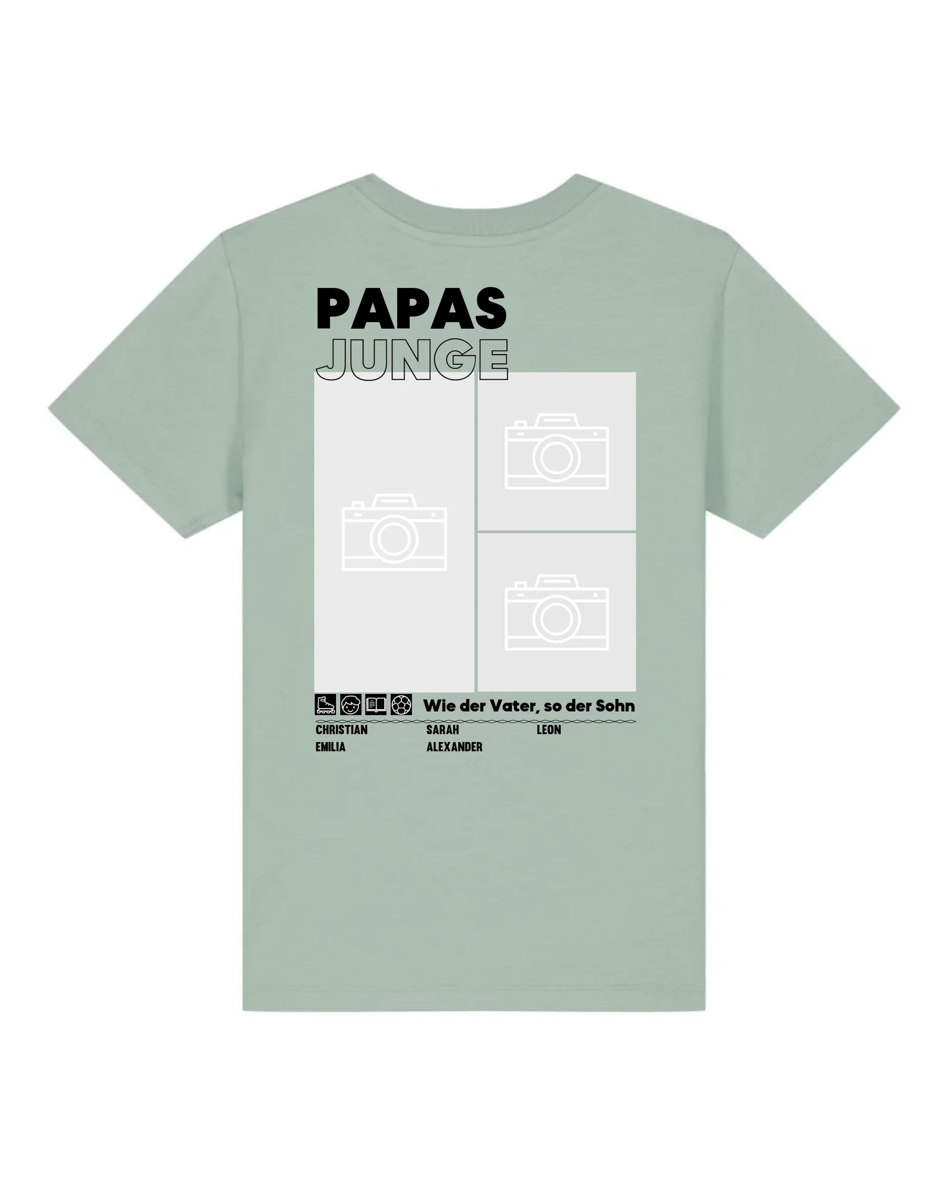 Papas/Mamas Junge/Mädchen - Bio Kinder Shirt *personalisierbar mit Foto* Mini Creator Shirt 2.0 ST ST Aloe