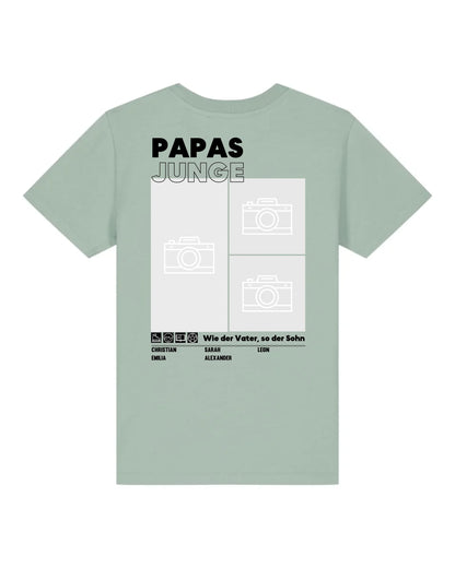 Papas/Mamas Junge/Mädchen - Bio Kinder Shirt *personalisierbar mit Foto* Mini Creator Shirt 2.0 ST ST Aloe