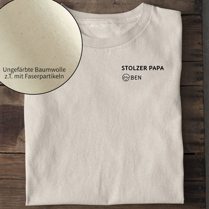 Stolzer Papa - Bio Herren Shirt *personalisierbar* Creator T-Shirt 2.0 ST ST Natural-Raw