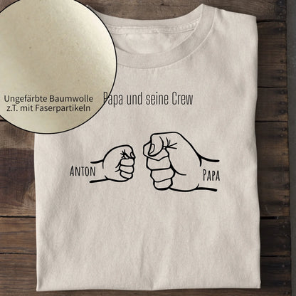 Papa und seine Crew - Bio Herren Shirt *personalisierbar* Creator T-Shirt 2.0 ST ST Natural-Raw