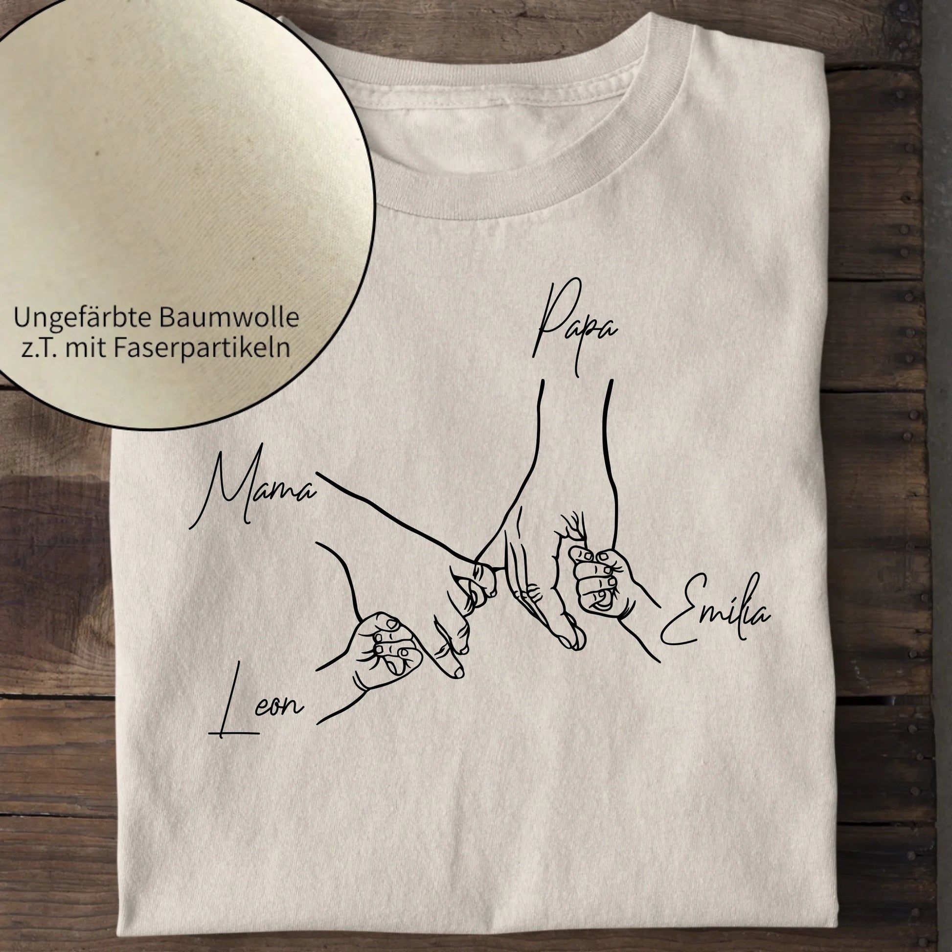 Family Hands - Bio Herren Shirt *personalisierbar* Creator T-Shirt 2.0 ST ST Natural-Raw