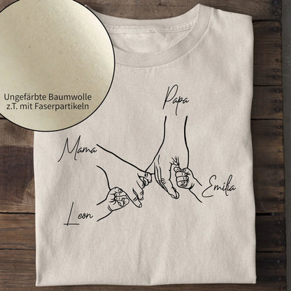 Family Hands - Bio Herren Shirt *personalisierbar* Creator T-Shirt 2.0 ST ST Natural-Raw