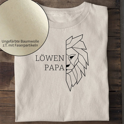 Löwen Papa - Bio Herren Shirt *personalisierbar (ohne Namen)* Creator T-Shirt 2.0 ST ST Natural-Raw