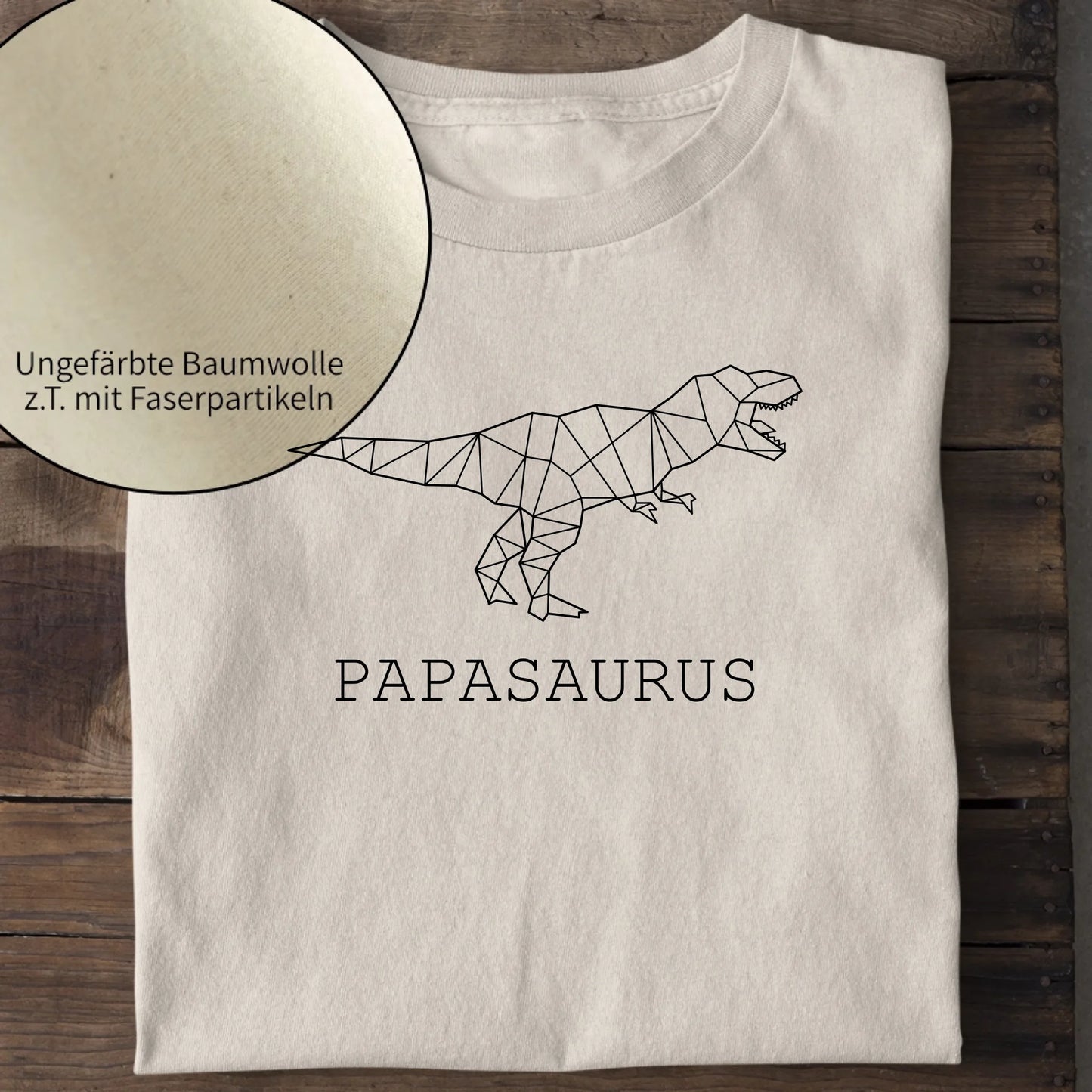 Papasaurus - Bio Herren Shirt *personalisierbar (ohne Namen)* Creator T-Shirt 2.0 ST ST Natural-Raw