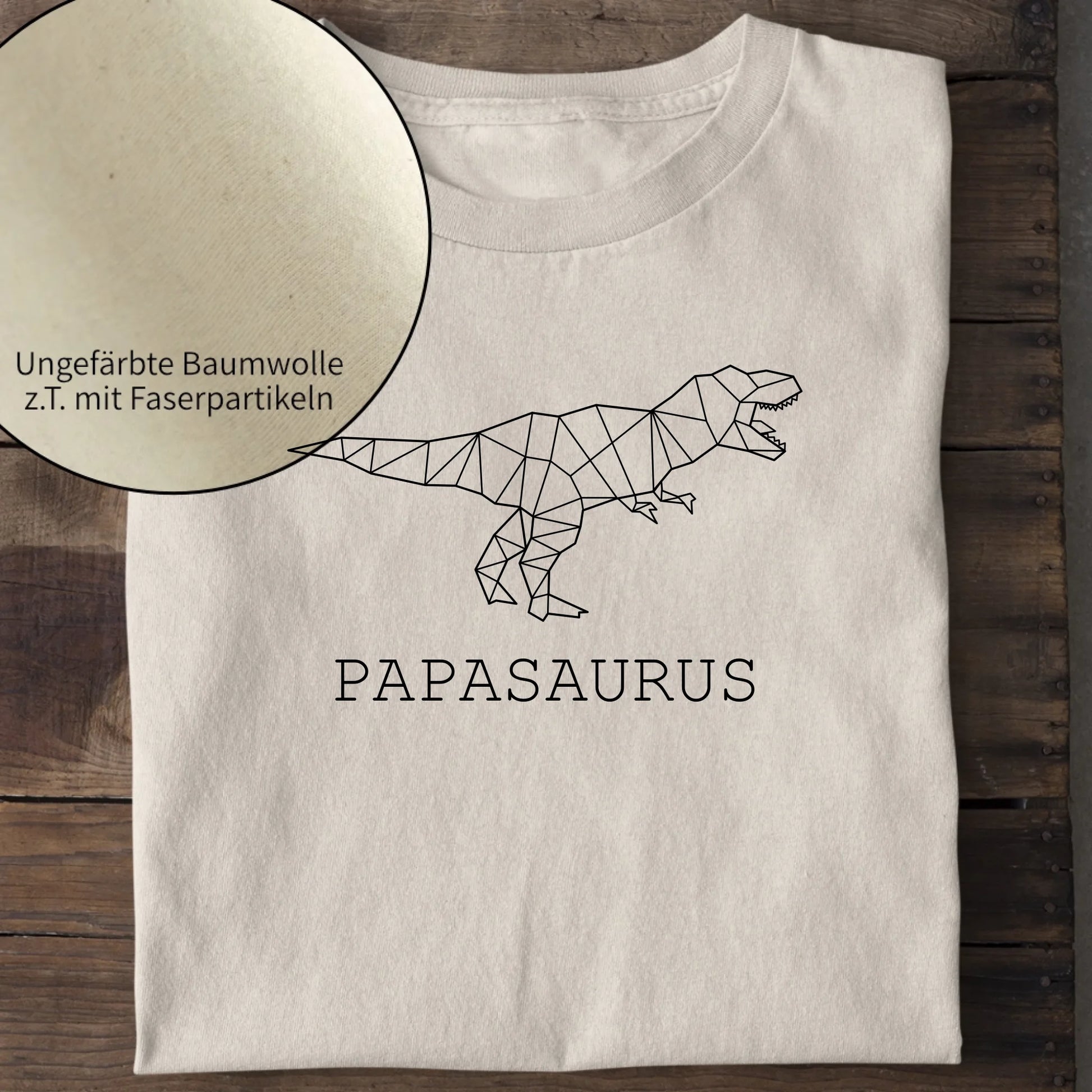 Papasaurus - Bio Herren Shirt *personalisierbar (ohne Namen)* Creator T-Shirt 2.0 ST ST Natural-Raw