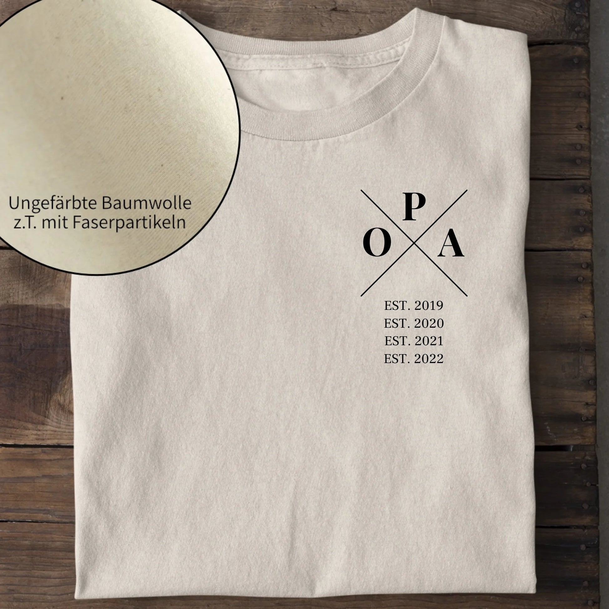 Opa Minimal - Bio Herren Shirt *personalisierbar* Creator T-Shirt 2.0 ST ST Natural-Raw