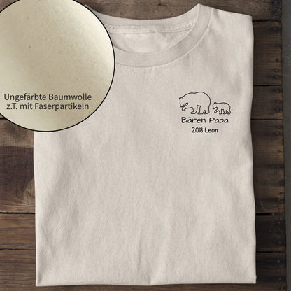 Bären Papa klein - Bio Herren Shirt *personalisierbar* Creator T-Shirt 2.0 ST ST Natural-Raw