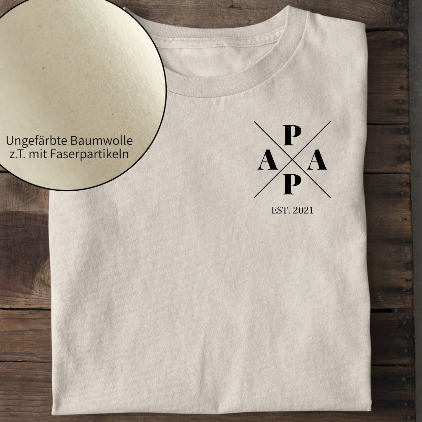 Papa Minimal + Symbole - Bio Herren Shirt *personalisierbar* Creator T-Shirt 2.0 ST ST Natural-Raw