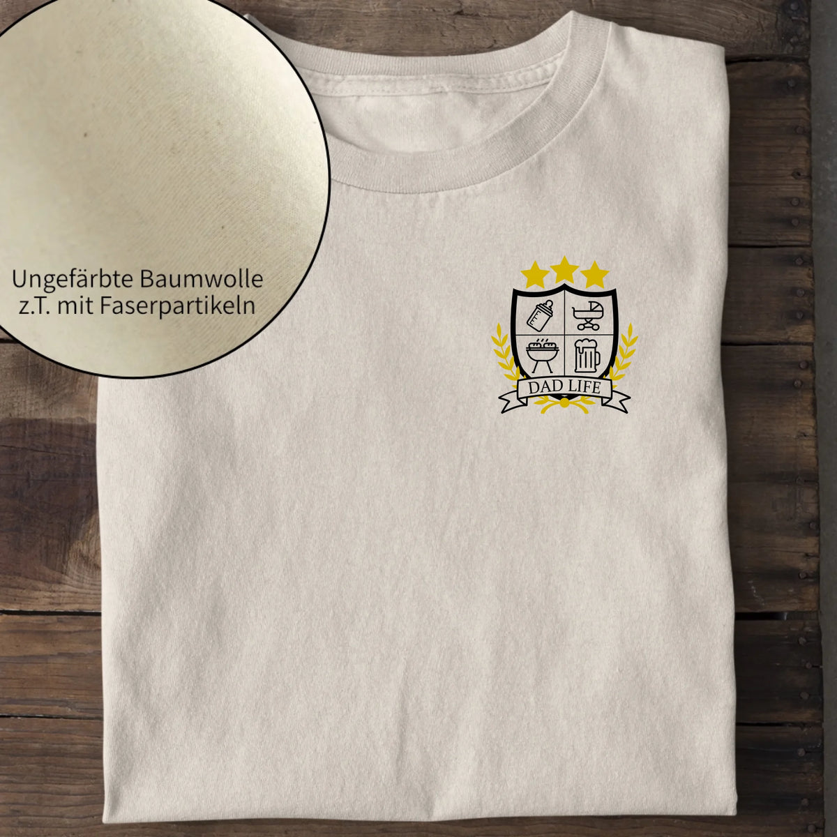 Dad Life Wappen - Bio Herren Shirt *personalisierbar* Creator T-Shirt 2.0 ST ST Natural-Raw