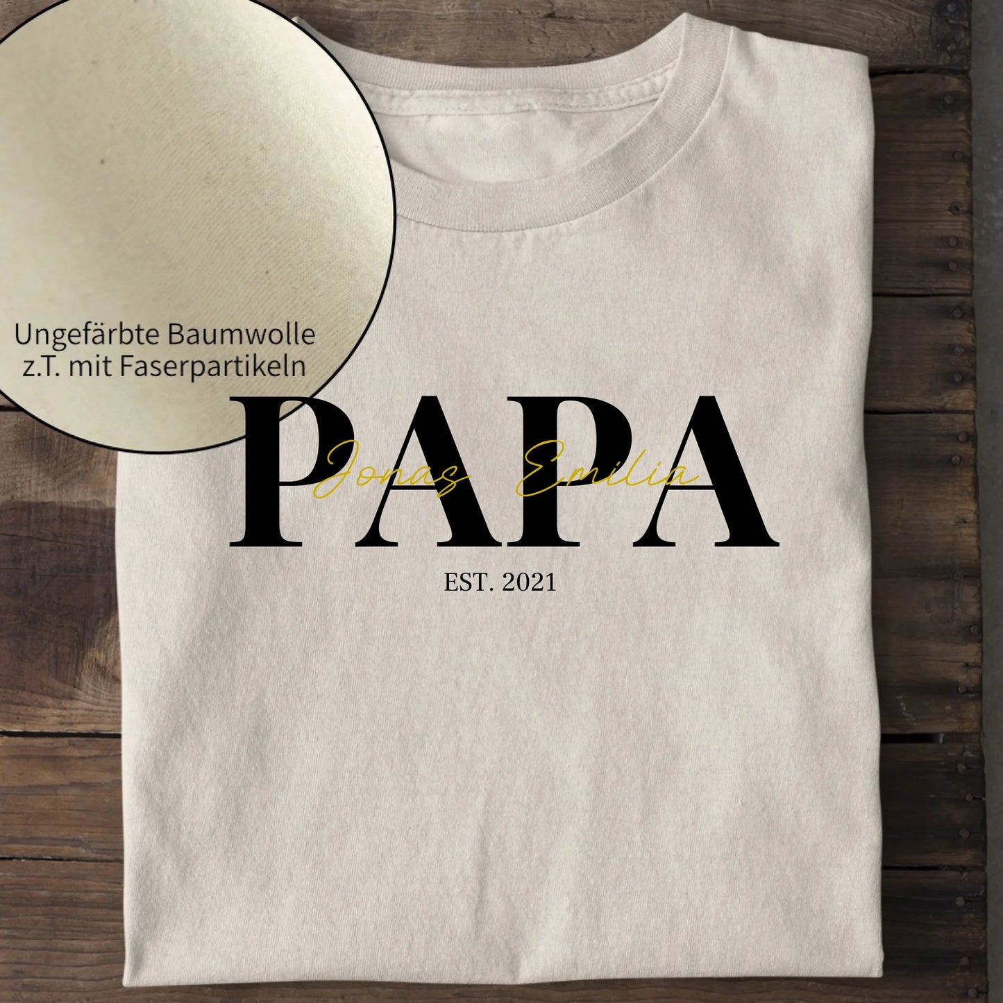 PAPA + Kids - Bio Herren Shirt *personalisierbar* Creator T-Shirt 2.0 ST ST Natural-Raw