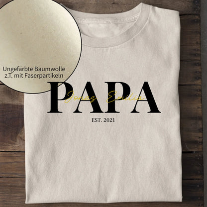 PAPA + Kids - Bio Herren Shirt *personalisierbar* Creator T-Shirt 2.0 ST ST Natural-Raw