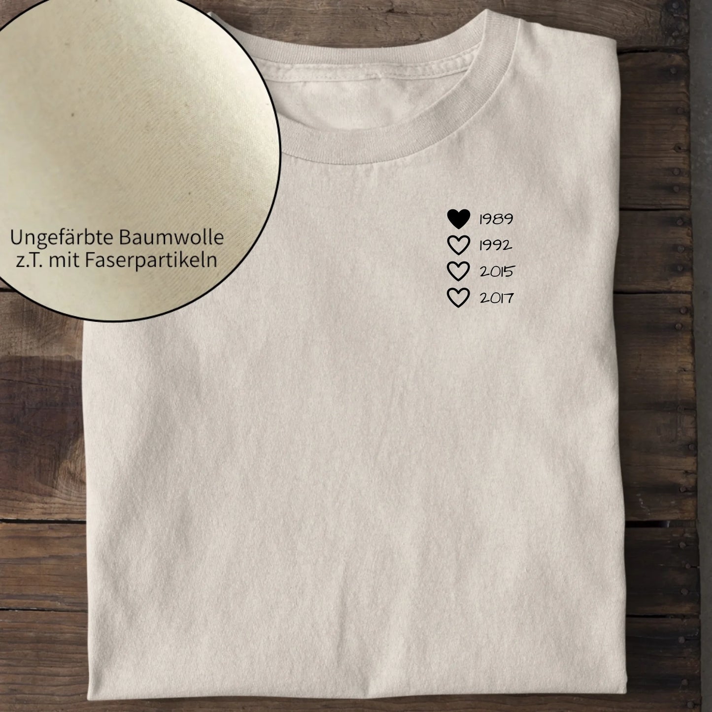 Family Hearts - Bio Herren Shirt *personalisierbar* Creator T-Shirt 2.0 ST ST Natural-Raw