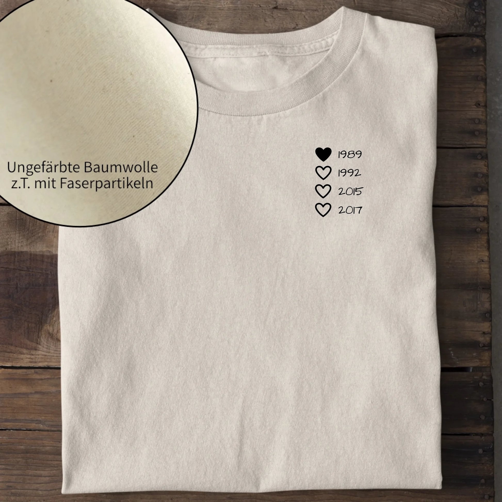 Family Hearts - Bio Herren Shirt *personalisierbar* Creator T-Shirt 2.0 ST ST Natural-Raw
