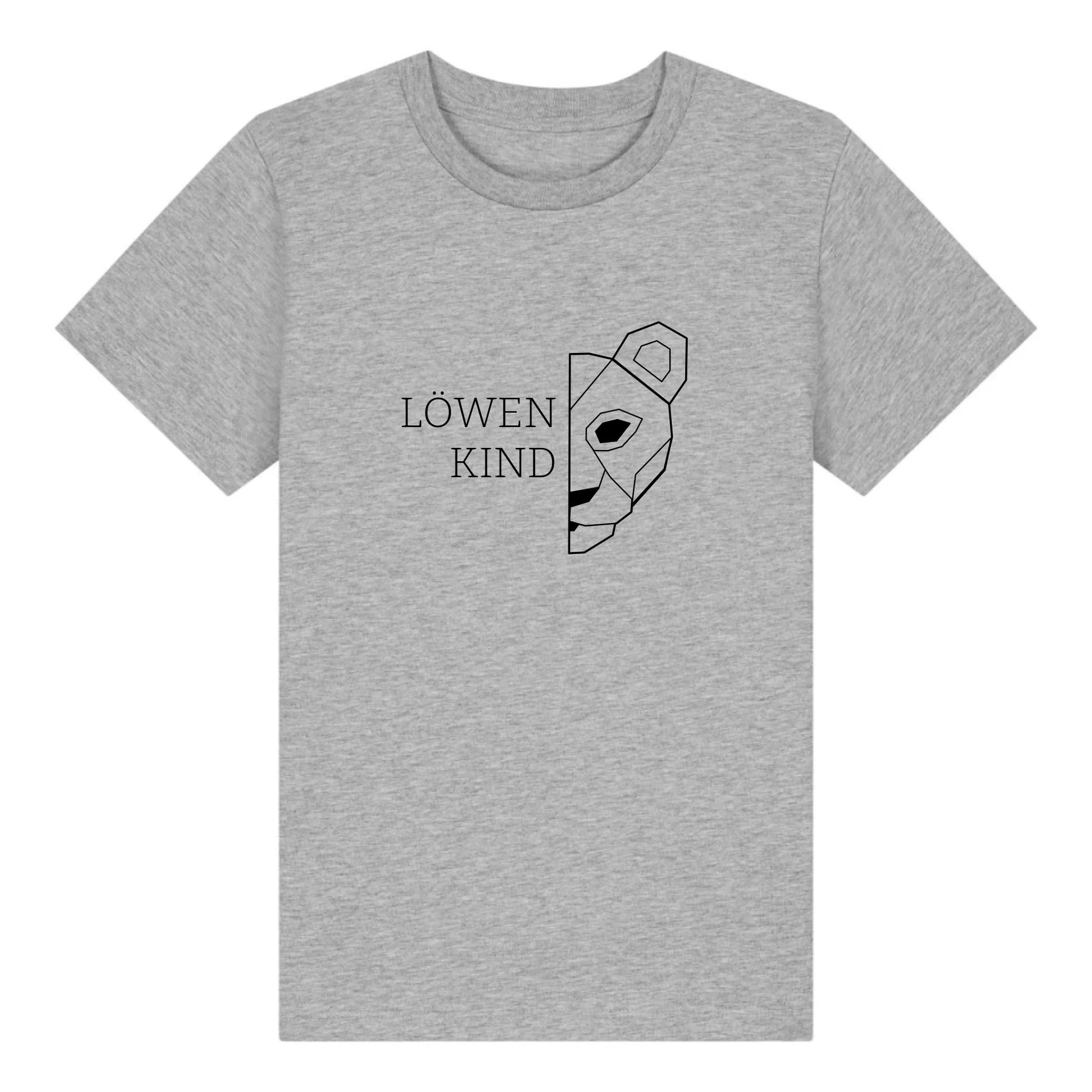 Löwen Kind - Bio Kinder Shirt *personalisierbar (ohne Namen)* Mini Creator Shirt 2.0 ST ST Heather-Grey