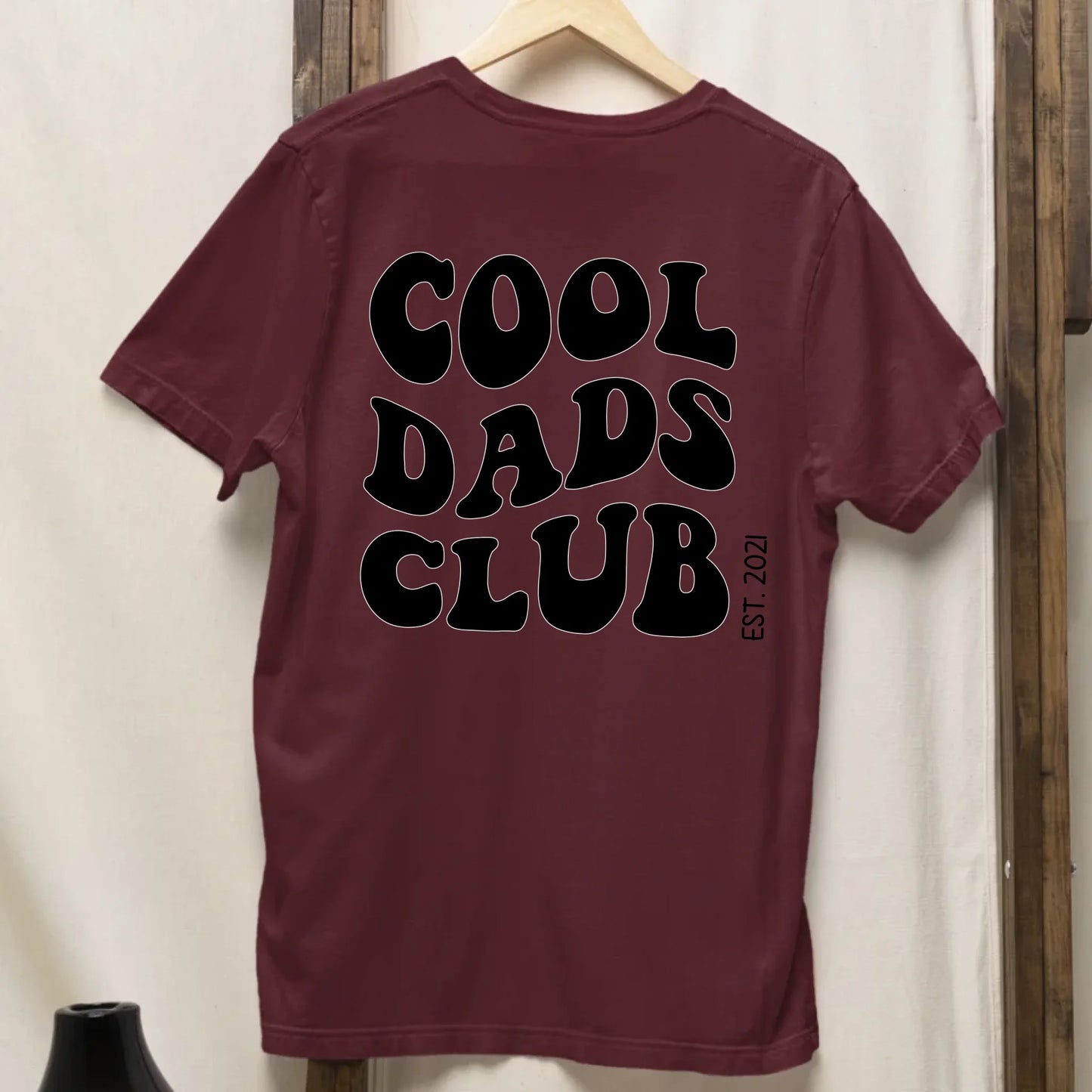 Cool Dads Club Backprint - Bio Herren Shirt *personalisierbar* Creator T-Shirt 2.0 ST ST BACK ONLY Burgundy