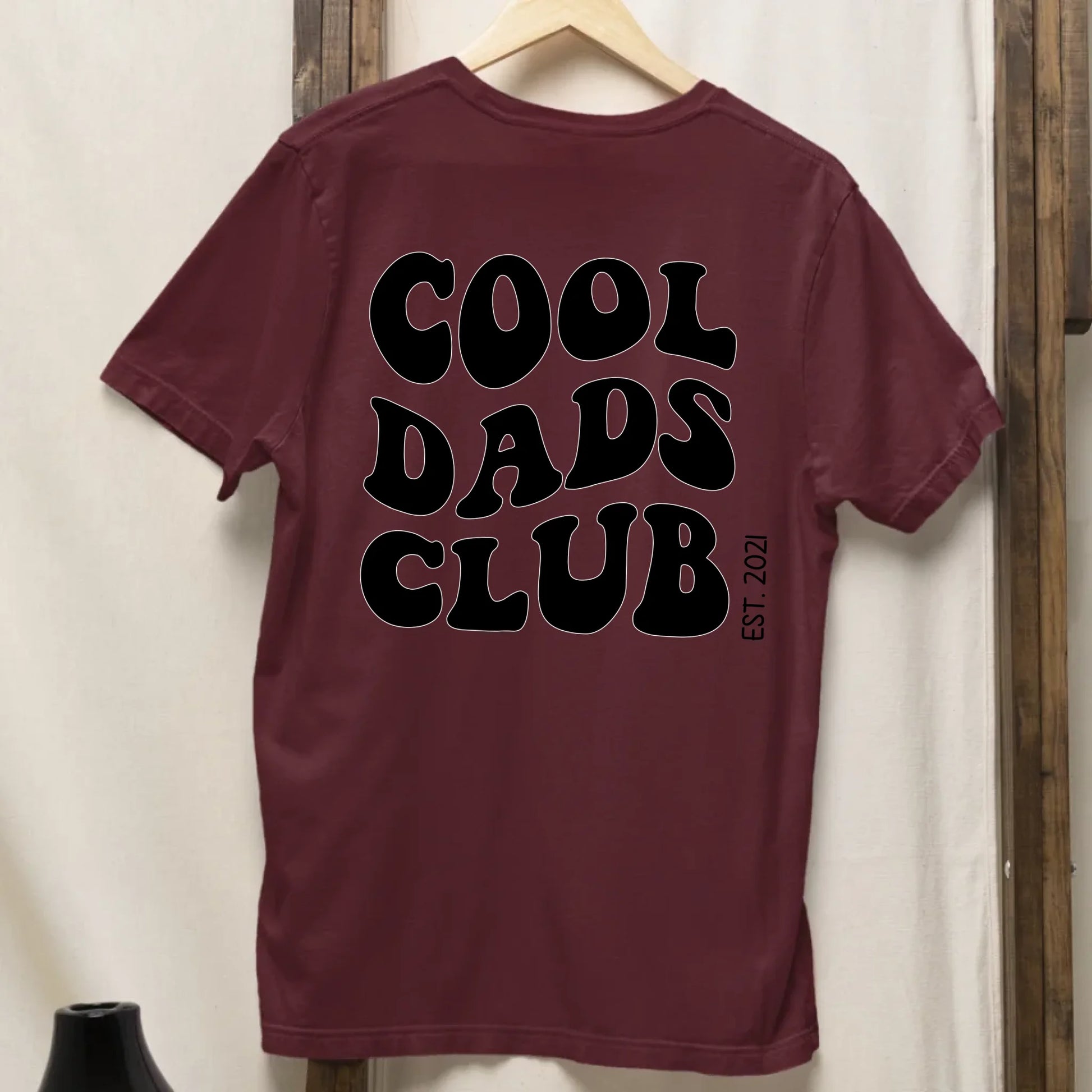Cool Dads Club Backprint - Bio Herren Shirt *personalisierbar* Creator T-Shirt 2.0 ST ST BACK ONLY Burgundy