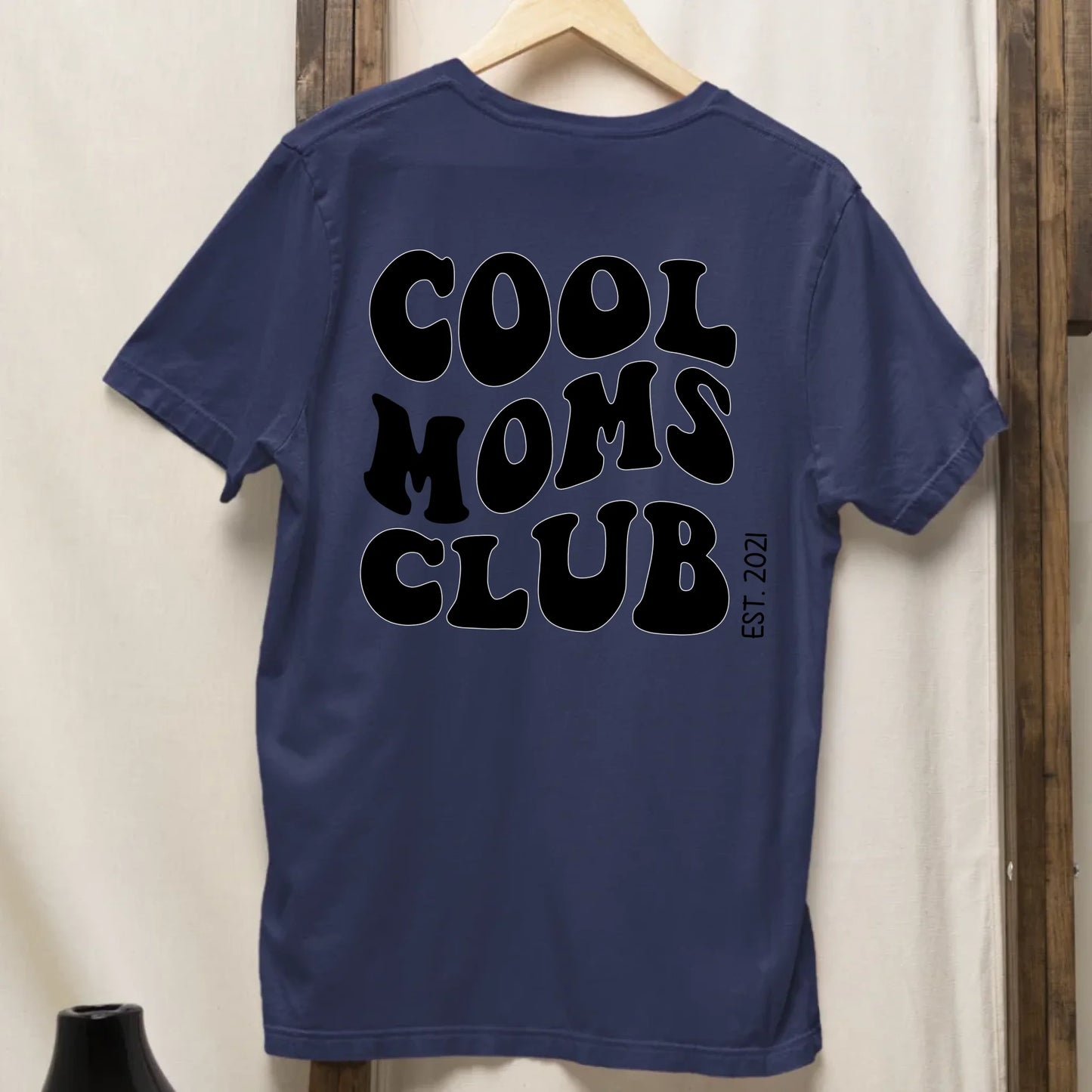 Cool Moms Club Backprint- Bio Damen Oversized Shirt *personalisierbar* Creator T-Shirt 2.0 ST ST BACK ONLY French-Navy