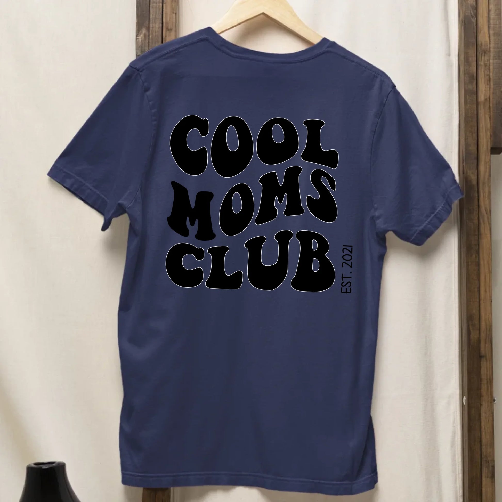 Cool Moms Club Backprint- Bio Damen Oversized Shirt *personalisierbar* Creator T-Shirt 2.0 ST ST BACK ONLY French-Navy
