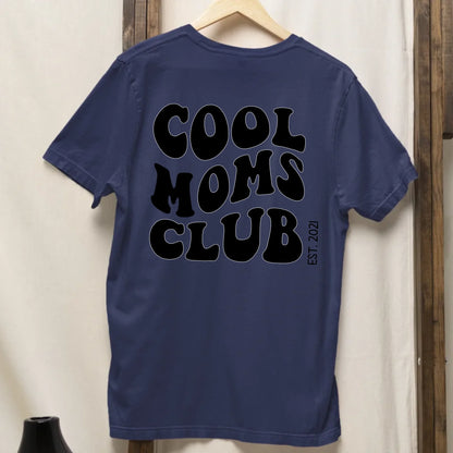 Cool Moms Club Backprint- Bio Damen Oversized Shirt *personalisierbar* Creator T-Shirt 2.0 ST ST BACK ONLY French-Navy