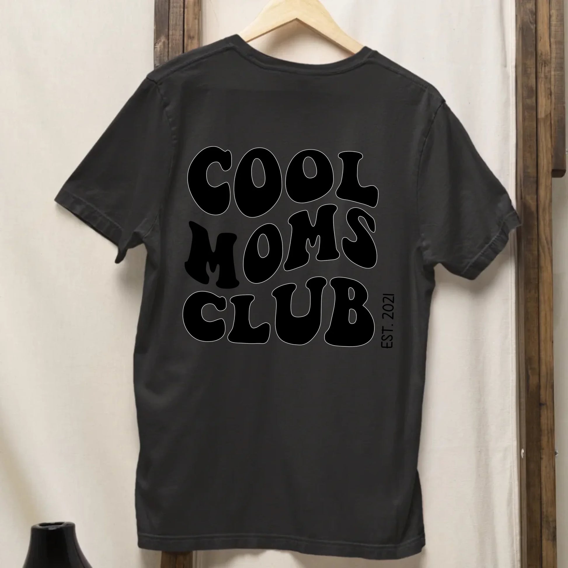 Cool Moms Club Backprint- Bio Damen Oversized Shirt *personalisierbar* Creator T-Shirt 2.0 ST ST BACK ONLY Black
