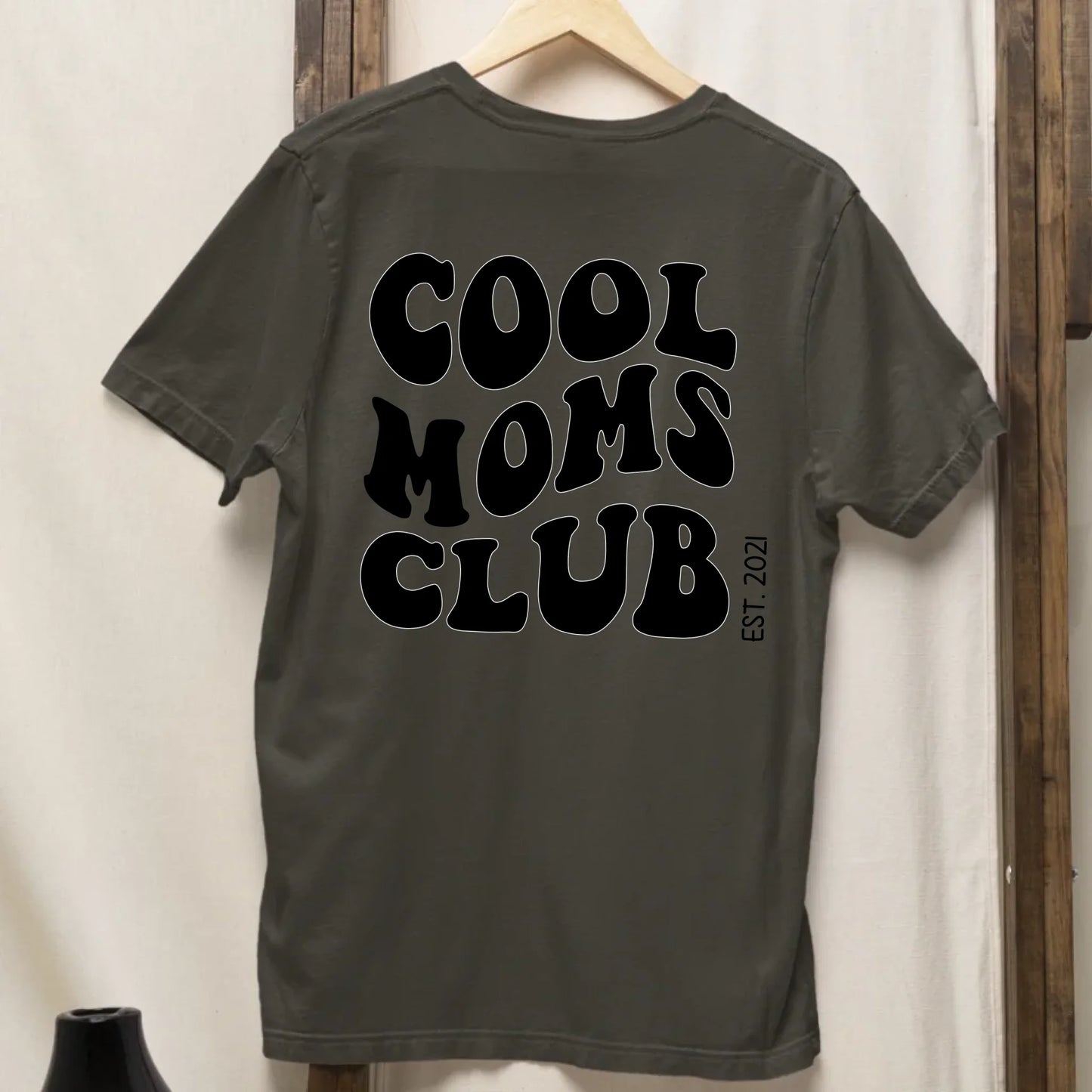 Cool Moms Club Backprint- Bio Damen Oversized Shirt *personalisierbar* Creator T-Shirt 2.0 ST ST BACK ONLY Khaki