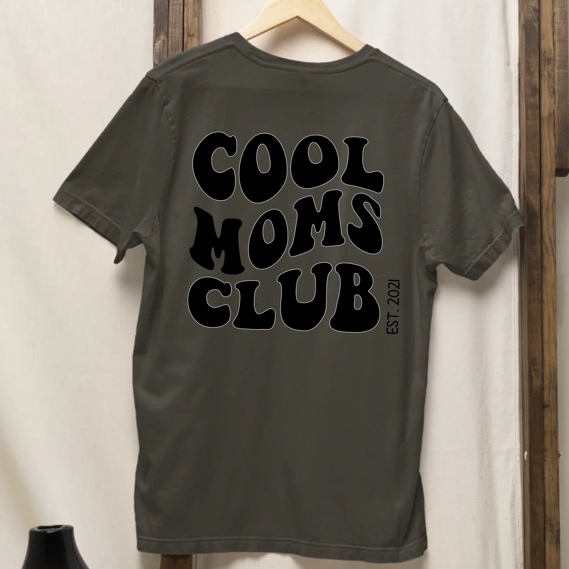 Cool Moms Club Backprint- Bio Damen Oversized Shirt *personalisierbar* Creator T-Shirt 2.0 ST ST BACK ONLY Khaki