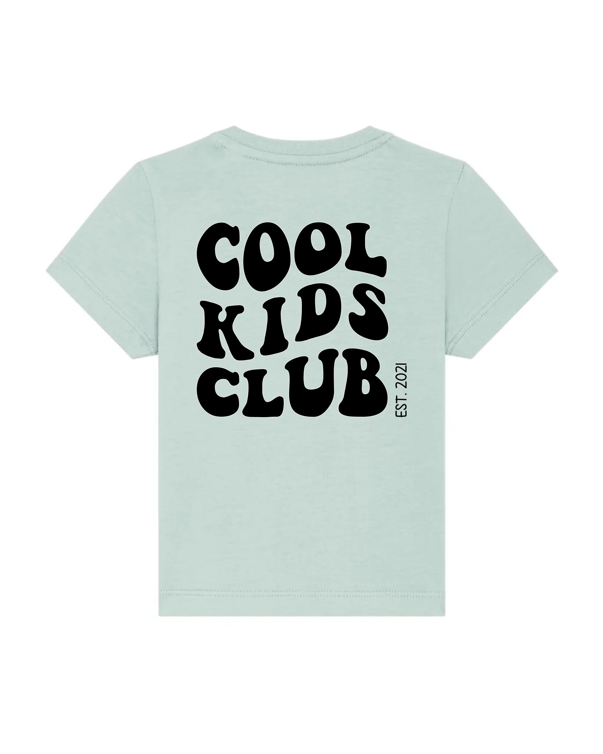 Cool Kids Club Backprint - Bio Baby Shirt *personalisierbar* Baby Creator T-Shirt ST ST NEU Caribbean-Blue