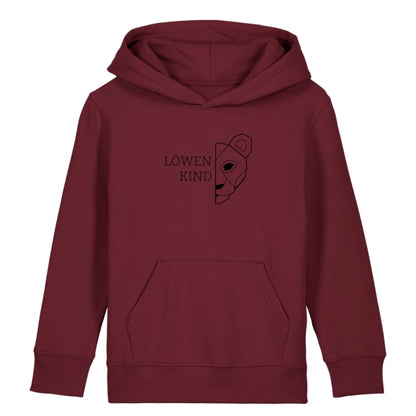 Löwen Kind - Bio Kinder Hoodie *personalisierbar (ohne Namen)* Mini Cruiser Hoodie 2.0 ST ST Burgundy