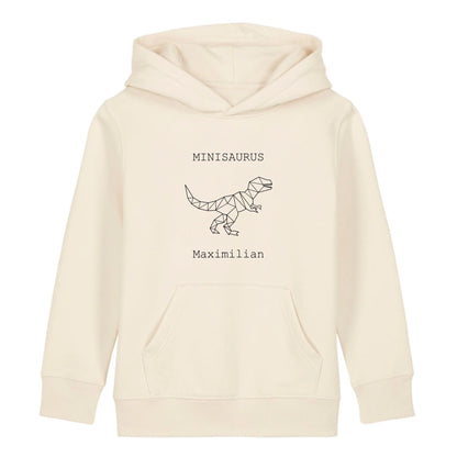 Minisaurus - Bio Kinder Hoodie *personalisierbar (mit Namen)*