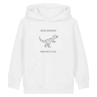 Minisaurus - Bio Kinder Hoodie *personalisierbar (mit Namen)* Mini Cruiser Hoodie 2.0 ST ST White